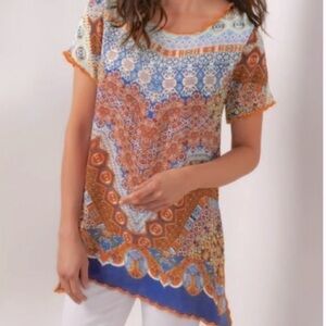 Soft Surroundings Joan Boho Tunic Top - L